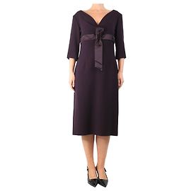 Alexander Mcqueen Lila V-Ausschnitt Midi-Kleid - Größe UK 14