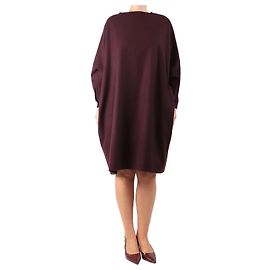 Autre Marque Midi-Wollkleid in Pflaume - Größe