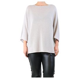 Fabiana Filippi Maglione grigio chiaro con paillettes - taglia UK 12