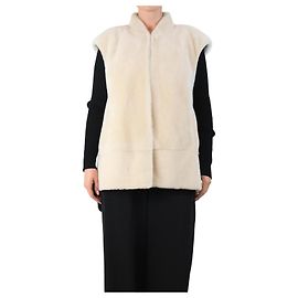Autre Marque Cream shearling gilet - size UK 12