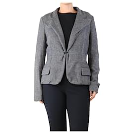 Chaqueta de lana gris en espiga - talla UK 12 - Lanvin