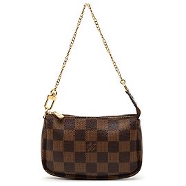 Mini Pochette Accessoires Damier Ebene Marrone Louis Vuitton