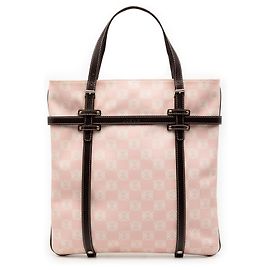 Borsa tote in tela rivestita Anagram rosa LOEWE