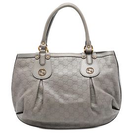 Borsa Tote Scarlett Guccissima Grigia di Gucci