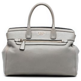 Borsa Prada in vitello daino grigio
