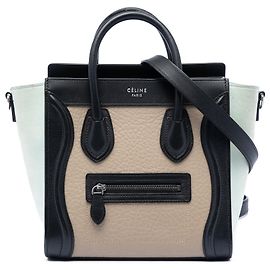 Céline Celine Brown Nano Tricolor Leder Reisetasche