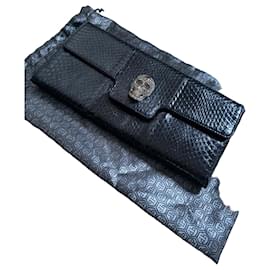 Leder-Clutch mit Kristallschädel - Philipp Plein