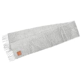 Sciarpa in mohair e lana grigia chiara Loewe