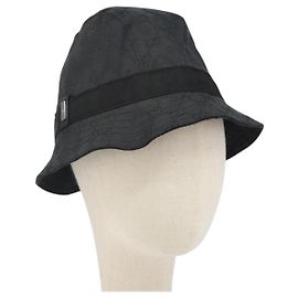 Gucci Cappello bucket GG Canvas Nero Auth hk3506