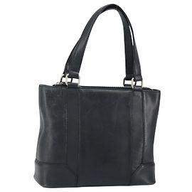 Borsa a mano in pelle nera e argento autentica BA10370 di BURBERRY