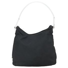 Borsa Tote Prada in nylon nero argento autentica bs33240