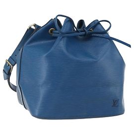 LOUIS VUITTON Schultertasche Petit Noé Epi Blau M44105 LV Auth ka2285