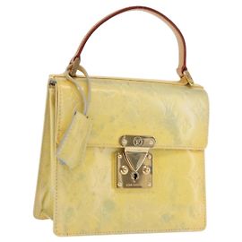 LOUIS VUITTON Borsa a mano Spring street Monogram Vernis Grigio M91029 LV Auth 171166