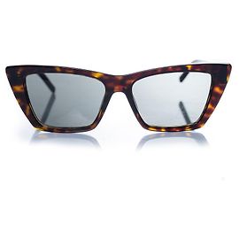 Gafas de sol de mica tortuga marrones de Saint Laurent