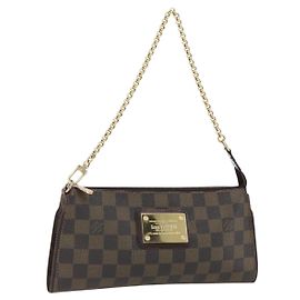 LOUIS VUITTON Pochette Spalla 2Vie Damier Ebano Sophie N51135 LV Auth 168983
