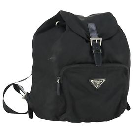 Zaino PRADA in nylon nero argento autentico bs33169