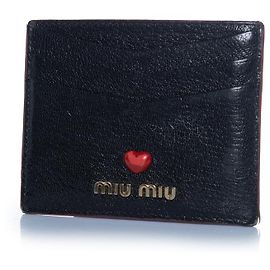 Miu Miu, schwarzer Lederkartenhalter