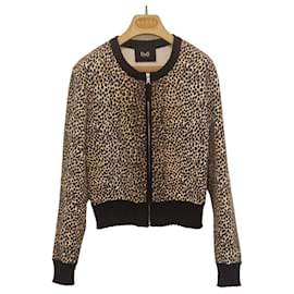 Dolce & Gabbana Strickjacke Leopardenmuster Ponyhaar