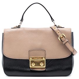 Borsa Madras in pelle di capra marrone Miu Miu