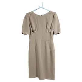 Beige Viskose-Mix Kleid Dolce & Gabbana Größe 44