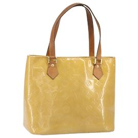 LOUIS VUITTON Borsa a Mano Monogram Vernis Houston Beige M91004 LV Auth 171942
