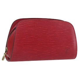 LOUIS VUITTON Epi Dauphine PM Tasche Kastilisch Rot M48447 LV Auth 171867