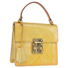 LOUIS VUITTON Borsa a mano Spring street Monogram Vernis Grigio M91029 LV Auth 171927