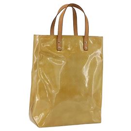 LOUIS VUITTON Monogram Vernis Reade MM Borsa a Mano Beige M91141 LV Auth 171054