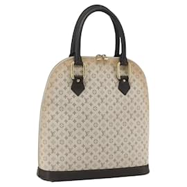 LOUIS VUITTON Bolsa de Mão Mini Alma Haut Monograma Khaki M92203 LV Auth 168931