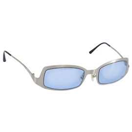 Gafas de sol CHANEL metal Azul CC Auth BA10546
