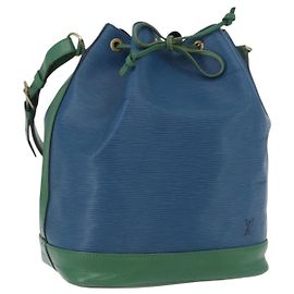 Louis Vuitton Borsa a Spalla Noé Epi Bicolore Verde Blu M44044 LV Auth BA10355