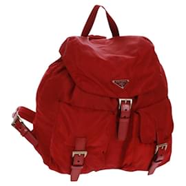 Zaino PRADA in nylon rosso argento autentico 169589V