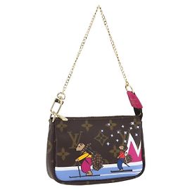LOUIS VUITTON Mini Pochette Accessori Ski Bear Monogram M67769 Auth 168216SM