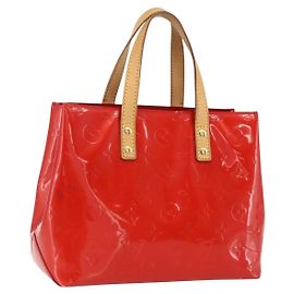 LOUIS VUITTON Monogram Vernis Reade PM Borsa a Mano Rossa M91088 LV Auth 172005
