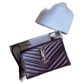 Portafoglio Monogram Saint Laurent con Catena