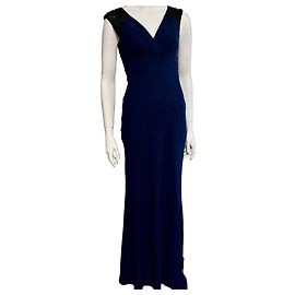 Vera Wang Abendkleid mit Schleppe und Spitzenrücken