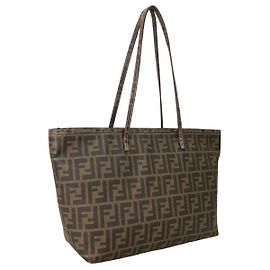 Bolso tote Fendi con patrón Zucca marrón y amarillo
