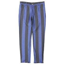 Chanel Hose mit Metallic-Streifen, Reißverschluss und Schlitz