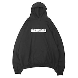 Baumwoll-Hoodie mit Balenciaga-Logo-Print