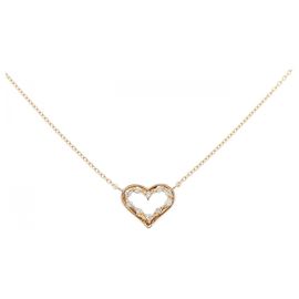 Autre Marque Collana con diamante a forma di cuore Au750