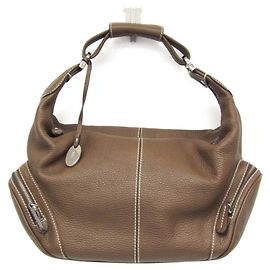 Bolsa de couro marrom a tiracolo Tod's