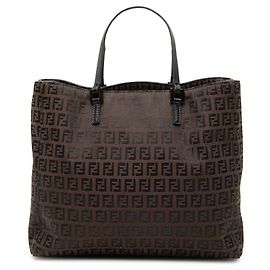 Fendi Braune Zucchino Canvas Tote