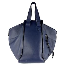 Borsa a mano in pelle Hammock Loewe in blu navy