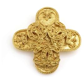Broche en métal doré Coco Mark de CHANEL - Chanel