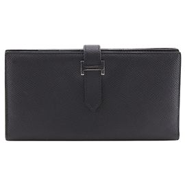 Portafoglio Lungo Beansufla Hermès in Pelle Epsom
