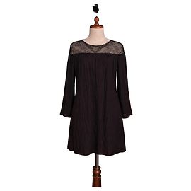 Vestido negro de encaje Sandro