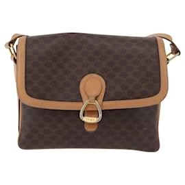Borsa a Spalla Celine Vintage Macadam in Tela e Pelle - Céline