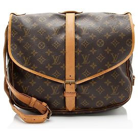Bolso mensajero Saumur 35 en lona monograma vintage Louis Vuitton