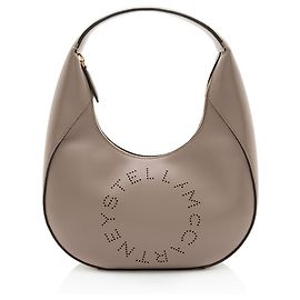 Stella Mc Cartney Stella McCartney Eco Alter Nappa Logo Perforado Pequeño Hobo