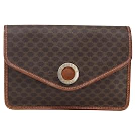 Céline Celine Macadam Tasche aus Canvas und Leder mit Rundlogo